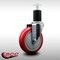 Service Caster 5'' SS Red Poly Wheel Swivel 1-3/4'' Expanding Stem Caster SCC-SSEX20S514-PPUB-RED-134 - alternate 2